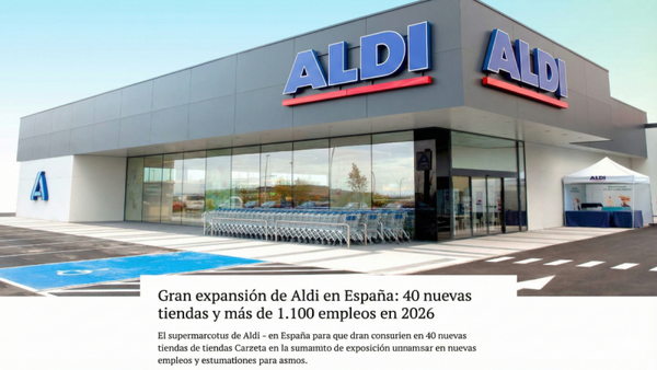 Gran expansión de Aldi en España: 40 nuevas tiendas y más de 1.100 empleos en 2026