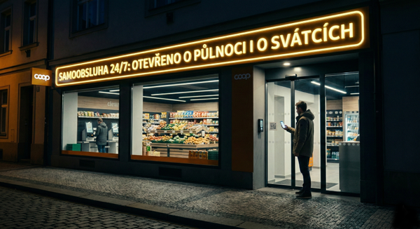 Samoobslužné prodejny 24/7 v Česku: Kde nakoupíte o půlnoci i o svátcích?