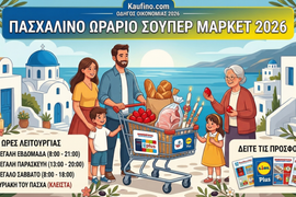 Πασχαλινό Ωράριο Σούπερ Μάρκετ 2026: Πότε είναι ανοιχτά τα καταστήματα