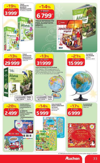 Akciós újság Auchan - Auchan Hipermarket érvényes 10.22.-tól 11.25.-ig - 33 oldal