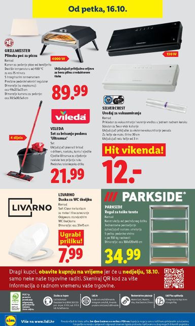 Katalog Lidl - Lidl vrijedi od 12.10. do 18.10. - stranica 72