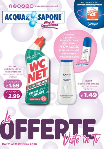 Volantino Acqua e Sapone - Acqua e Sapone valido dal 11/10 al 31/10 - pagina 1
