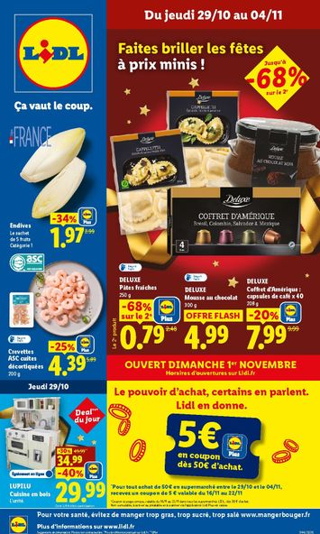 Catalogue Lidl - Lidl valable dès le 29/10 au 04/11 - page 1
