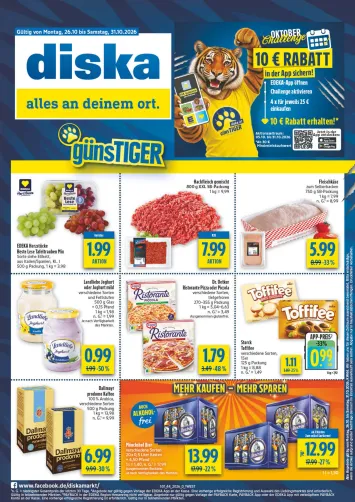 Prospekt Diska - Diska - Bayern gültig ab 26.10. bis 31.10. - seite 1