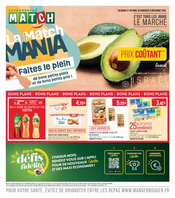 Catalogue Match - Match - La Match Mania valable dès le 27/10 au 08/11 - page 1