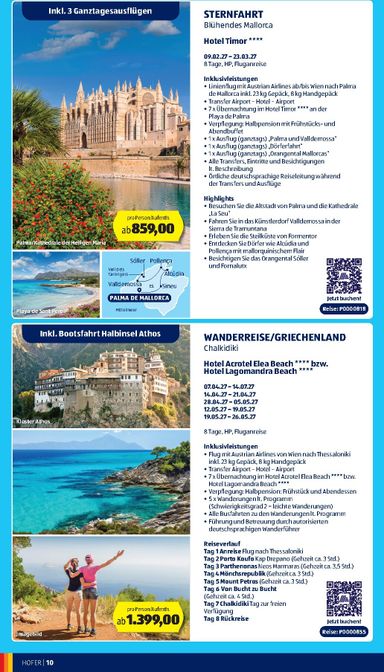 HOFER-Flugblatt - HOFER - Reisen Katalog gültig ab 30.09. bis 27.10. - seite 10