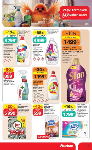 Akciós újság Auchan - Auchan Hipermarket érvényes 10.22.-tól 10.28.-ig - 39 oldal