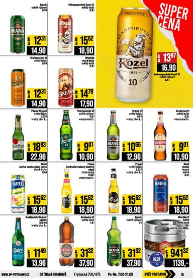 Leták JIP - JIP - Svět potravin - Brno, Ostrava - Hrabová, Praha - Bořanovice, Jilemnice, Karlovy Vary, Olomouc, Pardubice, Zlín, Polička od 21.10. do 27.10. - strana 15