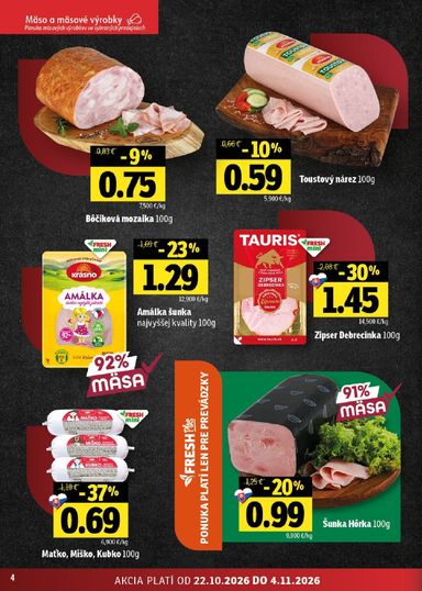 Leták FRESH - Fresh Východné Slovensko od 22.10. do 04.11. - strana 4