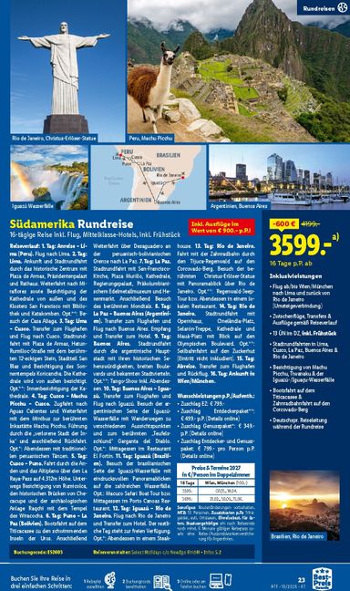 Lidl-Flugblatt - Lidl - Reise-Highlights gültig ab 14.10. bis 15.11. - seite 23