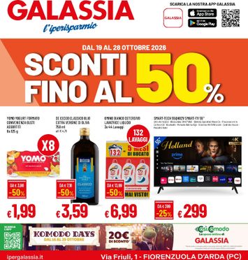 Volantino Galassia - Galassia - Sconti Fino Al 50% valido dal 19/10 al 28/10 - pagina 1