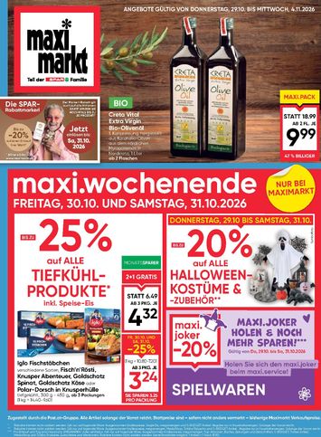 Maximarkt-Flugblatt - Maximarkt gültig ab 29.10. bis 04.11. - seite 1
