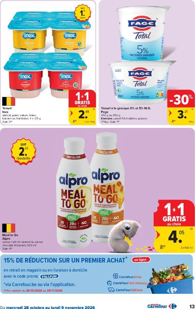 Folder Carrefour - Carrefour Hypermarchés van 28/10 tot 09/11 - side 13