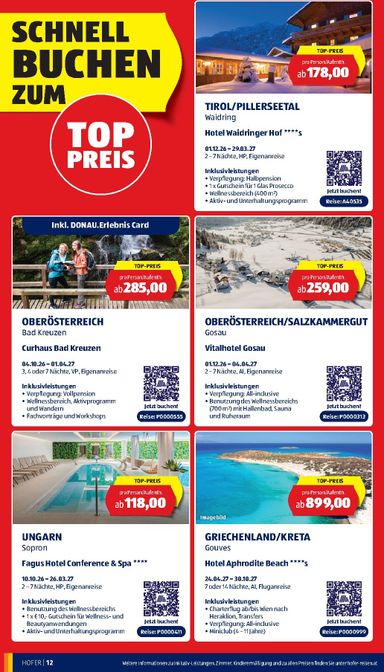 HOFER-Flugblatt - HOFER - Reisen Katalog gültig ab 30.09. bis 27.10. - seite 12