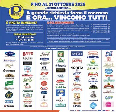Volantino Pewex - Pewex Supermercati - Via Rubicone, Roma valido dal 14/10 al 22/10 - pagina 13