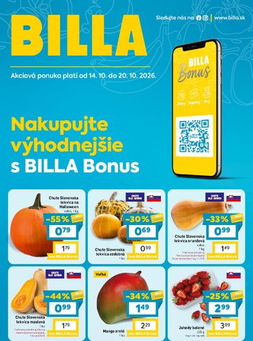 Leták Billa - Billa - Bonus leták od 14.10. do 20.10. - strana 1