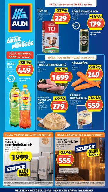 Akciós újság Aldi - Aldi érvényes 10.22.-tól 10.28.-ig - 1 oldal