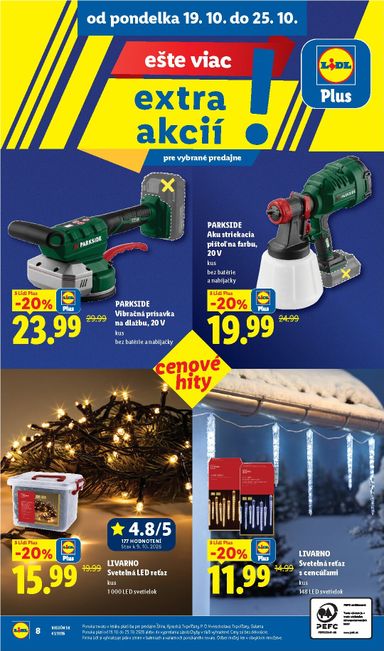 Leták Lidl - Lidl - Ešte viac extra akcií od 19.10. do 25.10. - strana 8