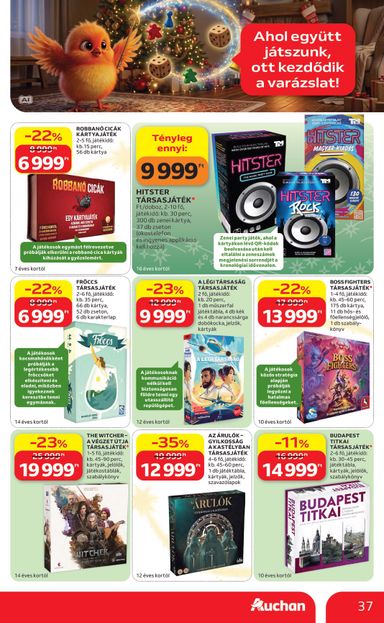 Akciós újság Auchan - Auchan Hipermarket érvényes 10.22.-tól 11.25.-ig - 37 oldal