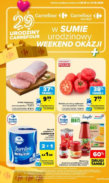 Gazetka Carrefour - Carrefour - Weekend od 29.10. do 31.10. - strona 1