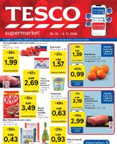 Tesco supermarket platný od stredy 28.10.2026