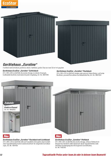 Prospekt toom - Toom - Gartenhäuser & Carports gültig ab 01.03. bis 31.12. - seite 32