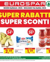 Eurospar - Bozen, Bolzano valido da giovedì 15/10/2026
