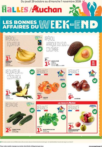 Folder Auchan - Auchan - Bons plans du week end van 29/10 tot 01/11 - side 1
