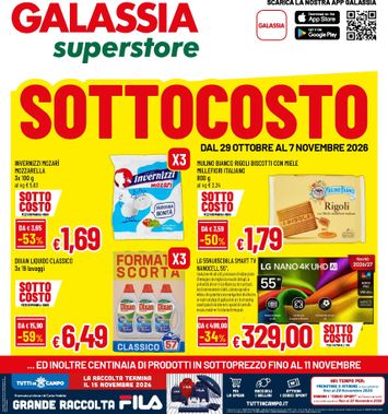 Volantino Galassia - Galassia - Superstore valido dal 29/10 al 07/11 - pagina 1