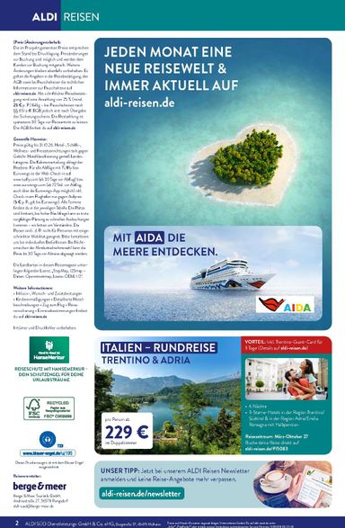Prospekt ALDI Süd - ALDI SÜD - Reisen gültig ab 01.10. bis 31.10. - seite 2