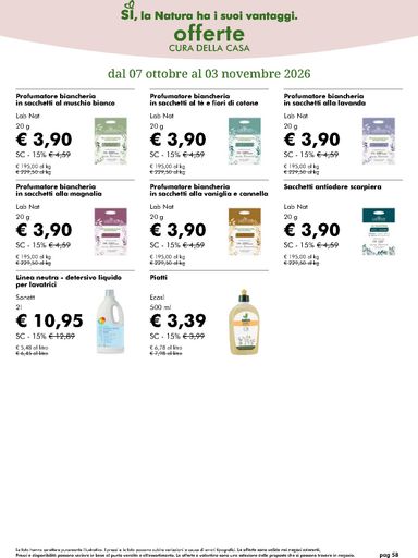 Volantino NaturaSì - NaturaSì valido dal 07/10 al 03/11 - pagina 58