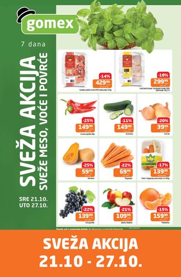 Katalog Gomex - Gomex - Sveža akcija od 21.10 do 27.10 - strana 1