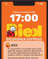 Biedronka - Biek platný od pátku 23.10.2026