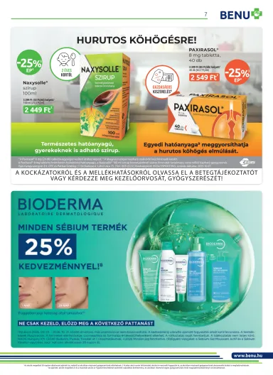 Akciós újság Benu - Benu érvényes 10.01.-tól 10.31.-ig - 7 oldal