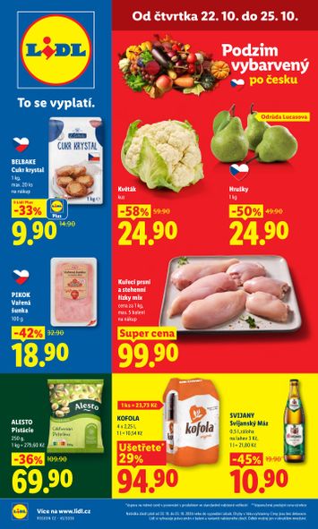 Leták Lidl - Lidl od 22.10. do 25.10. - strana 1