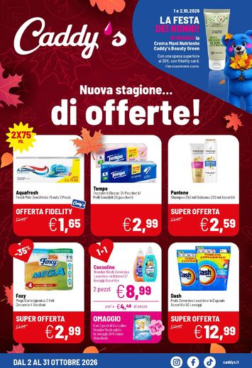 Volantino Caddy's - Caddy's valido dal 02/10 al 31/10 - pagina 1