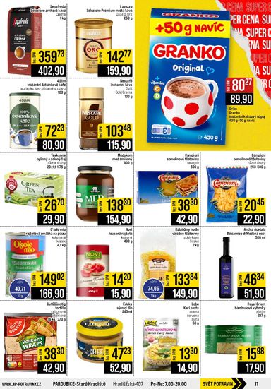 Leták JIP - JIP - Svět potravin - Brno, Ostrava - Hrabová, Praha - Bořanovice, Jilemnice, Karlovy Vary, Olomouc, Pardubice, Zlín, Polička od 28.10. do 03.11. - strana 11