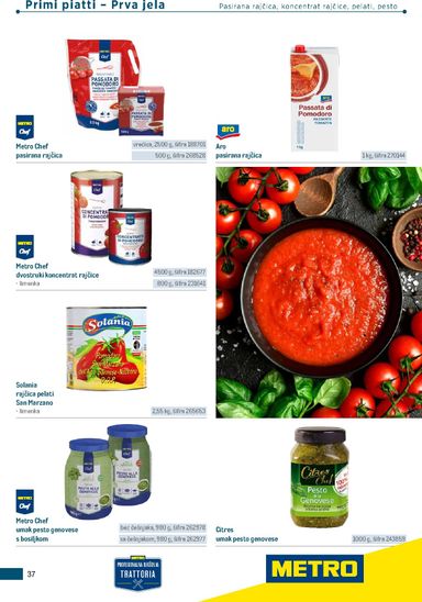 Katalog Metro - Metro - Poslovna rješenja - Trattoria vrijedi od 04.03. do 31.12. - stranica 37
