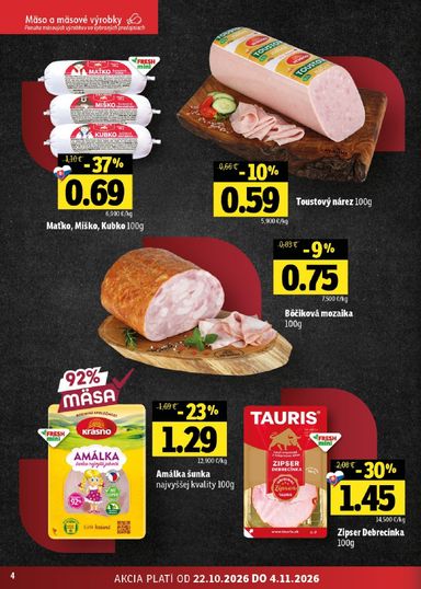 Leták FRESH - Fresh - Stredné a západné Slovensko od 22.10. do 04.11. - strana 4
