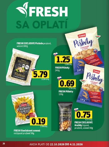 Leták FRESH - Fresh - Stredné a západné Slovensko od 22.10. do 04.11. - strana 26
