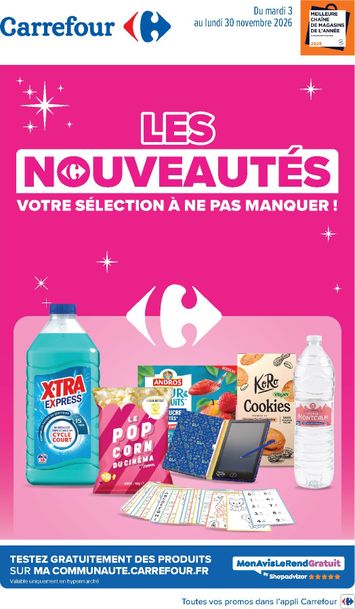 Catalogue Carrefour - Carrefour - Les nouveautés valable dès le 03/11 au 30/11 - page 1
