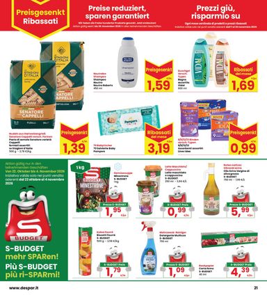 Volantino Interspar - INTERSPAR - Deutch valido dal 22/10 al 04/11 - pagina 21
