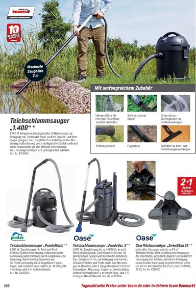 Prospekt toom - Toom - Gartenpflege & Teich gültig ab 01.03. bis 31.12. - seite 106