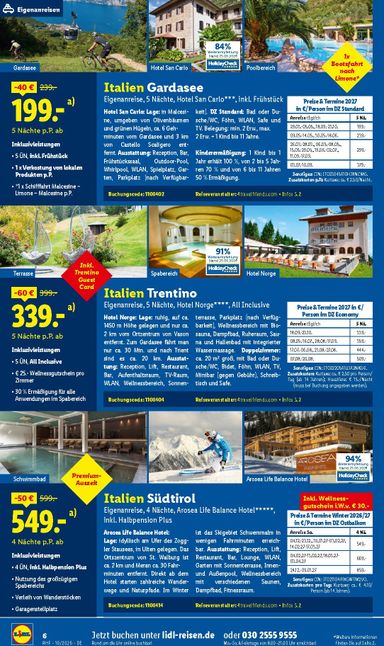 Prospekt Lidl - Lidl - Reise-Highlights gültig ab 30.09. bis 31.10. - seite 6
