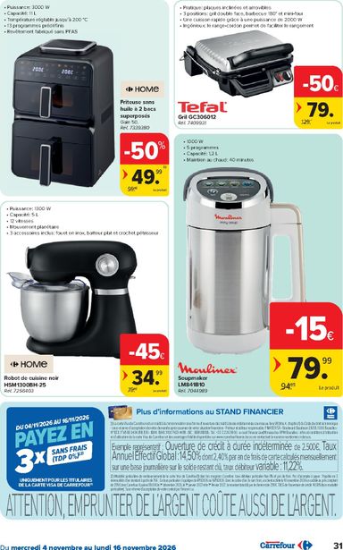 Folder Carrefour - Carrefour Hypermarchés van 04/11 tot 16/11 - side 31