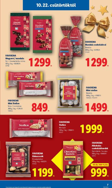 Akciós újság Lidl - Lidl - Favorina érvényes 10.22.-tól 12.24.-ig - 7 oldal