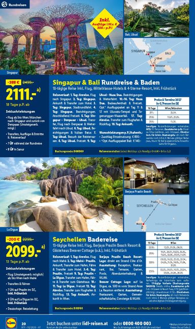 Lidl-Flugblatt - Lidl - Reise-Highlights gültig ab 14.10. bis 15.11. - seite 20