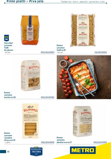 Katalog Metro - Metro - Poslovna rješenja - Trattoria vrijedi od 04.03. do 31.12. - stranica 33