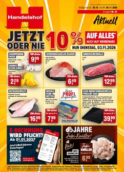 Handelshof-Prospekt von Donnerstag 29.10.
