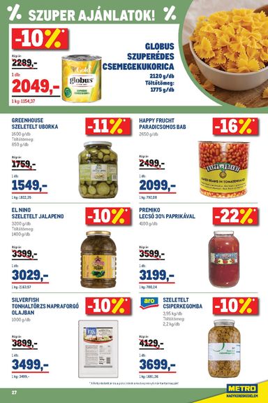 Akciós újság Metro - Metro érvényes 10.01.-tól 10.31.-ig - 27 oldal